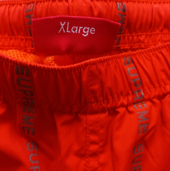 SUPREME REFLECTIVE text track pants size XL orange - Picture 5 of 16
